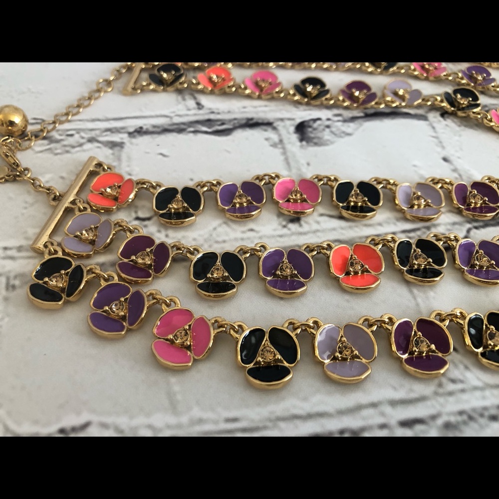 Kate Spade Three Strand Floral Necklace